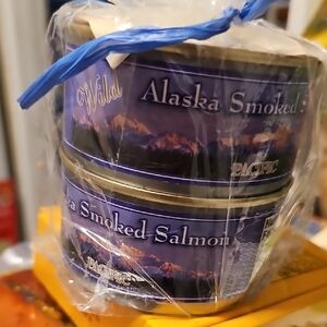 Alaska Smoked Salmon Cans